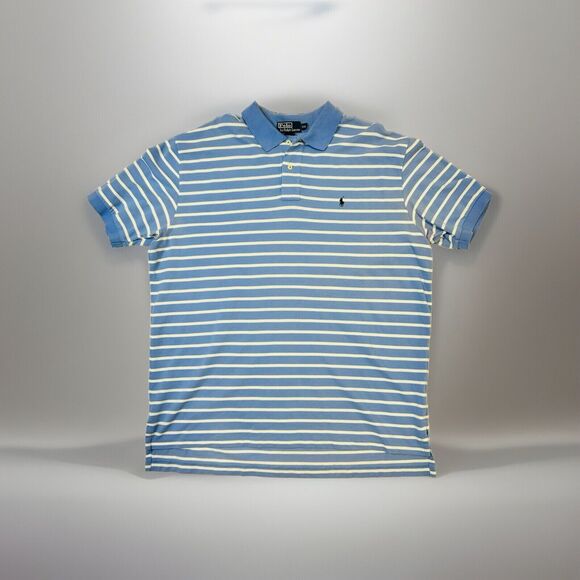 Lot Of Polo Ralph Lauren Polo Shirt Mens Size 2XL Striped Yellow Blue Color Pony - Picture 2 of 14